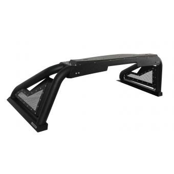 Защитная дуга "Sport Bar 2.0" в кузов пикапа,  нерж. сталь, цвет черный (можно заказать с фарами дальнего света)