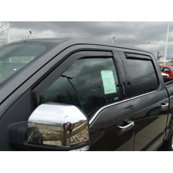 Дефлекторы боковых окон для Dodge Ram из 4 ч.,темные (Classic Crew Cab) до 2019 года