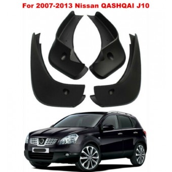Комплект брызговиков AGT4X4 на Nissan Qashqai  (пластик ABS,устанавливаются в штатные места без сверления элементов кузова)