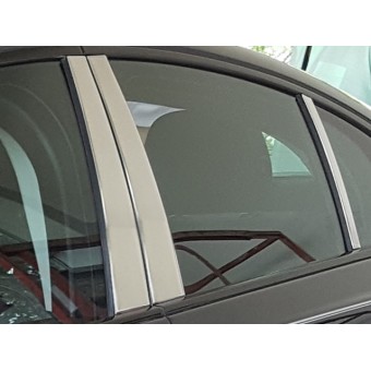 Хромированные накладки на дверные стойки для Jaguar XE из 6 частей, полир. нерж. сталь