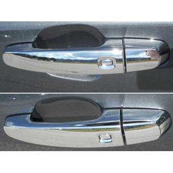 Хромированные накладки на дверные ручки Chevrolet Traverse (ABS,hrome,Door Handle Cover Kit. Includes 4 smart key access points) ) из 8 частей