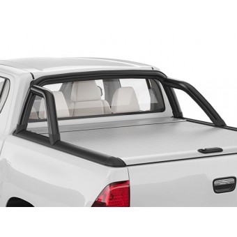 Крышка Mountain Top для Fiat Fullback "TOP ROLL", цвет серебристый c защитной дугой