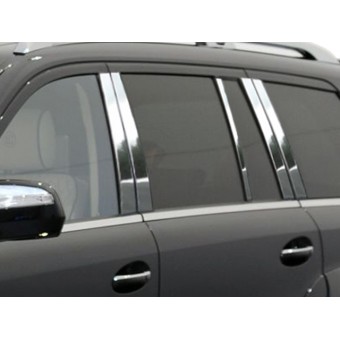 Хромированные молдинги боковых окон Mercedes-Benz GL (10 ч., полир. нерж. сталь)