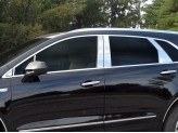 Хромированные накладки на дверные стойки для Cadillac XT5 из 12 частей, полир. нерж. сталь
