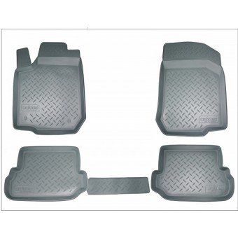 Коврики NORPLAST резиновые (полиуретан) для Toyota Landcruiser Prado 150, цвет серый (для 5-ти местного )
