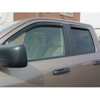 Дефлекторы боковых окон для Dodge Ram 1500 (standard Crew Cab , 4 ч.,темные ) 2019-
