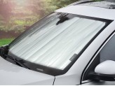 Солнцезащитный экран на лобовое стекло BMW X3, цвет серебристый/черный
