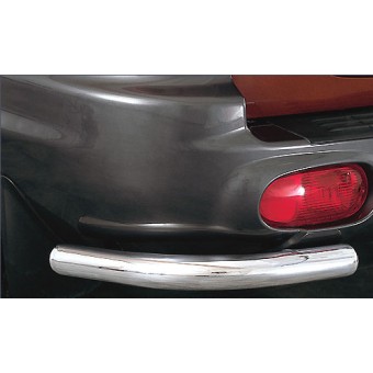 Угловая защита заднего бампера для Hyundai Santa-Fe , полир. нерж. сталь (2000-2005)
