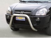 Передняя защита для Hyundai Tucson &quot;Super Bar Inox&quot;, полир. нерж. сталь  76 мм
