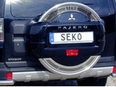 Хромированная накладка для Mitsubishi Pajero V80 на запасное колесо 50 мм полир. нерж. сталь