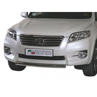 Защита переднего бампера для Toyota RAV4 полир. нерж. сталь 63 мм (для мод с 2010 г.)