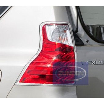 Хромированные накладки на задние фонари Lexus GX-460 (ABS пластик)