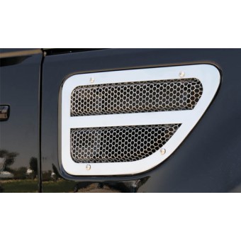 Комплект решеток на воздуховоды для Range Rover Sport, полированная нерж. сталь