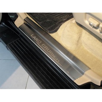Хромированные накладки для Range Rover VOGUE на дверные пороги с логотипом полир. нерж. сталь