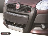 Передняя защита для Fiat Doblo из стального корпуса покрытая полиуретаном с логотипом "Doblo", изображение 3