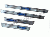 Хромированные накладки для Lifan X60 на пороги с подсветкой на внутренние пороги 4 ч.