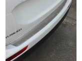 Хромированная накладка для Mitsubishi Outlander на задний бампер с логотипом