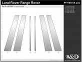 Хромированные накладки на дверные стойки Range Rover VOGUE (6 ч., полир. нерж. сталь, для комплектации Standart), изображение 3