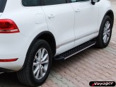 Пороги для Volkswagen Touareg, модель "Olimpos-Black" (193 см) 2010-2017 г., изображение 4