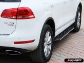 Пороги для Volkswagen Touareg, модель "Olimpos-Black" (193 см) 2010-2017 г., изображение 5