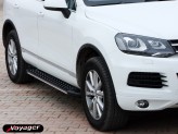 Пороги для Volkswagen Touareg, модель "Olimpos-Black" (193 см) 2010-2017 г., изображение 6
