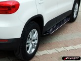 Пороги для Volkswagen Tiguan, модель "Olimpos-Black" (173 см) 2007-2016 г., изображение 4