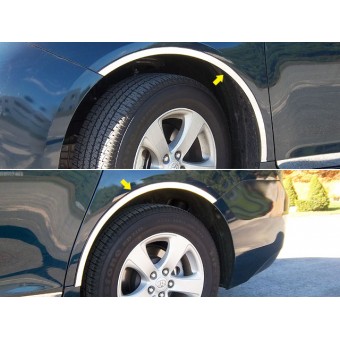 Хромированные накладки для Toyota Sienna на колёсные арки из 4 ч. (полир. нерж. сталь)