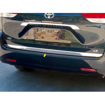 Хромированная накладка для Toyota Sienna на нижнюю кромку задней двери (полир. нерж. сталь)