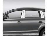 Хромированные накладки на дверные стойки Audi Q7 (10 ч., полир. нерж. сталь), изображение 2
