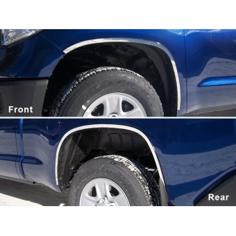 Хромированные накладки для Toyota TUNDRA на колёсные арки из 4 ч. (полир. нерж. сталь)