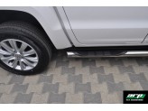 Пороги для Volkswagen Touareg с площадкой "DRAGOS", полир. нерж. сталь (76 мм) 2007-2009 г., изображение 3