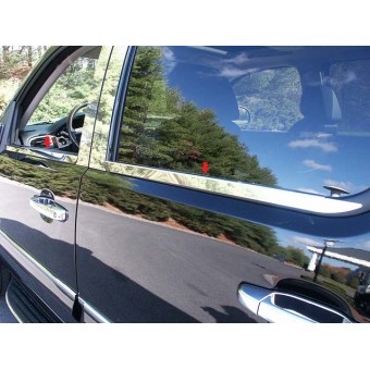 Хромированные молдинги стекол Chevrolet Tahoe  (4 ч., полир. нерж. сталь) 2007-2013 г.