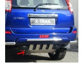 Накладки на задний бампер для Nissan X-Trail T30 полир. нерж. сталь
