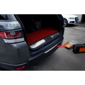 Хромированная накладка для Range Rover Sport на задний бампер (полир. нерж. сталь)