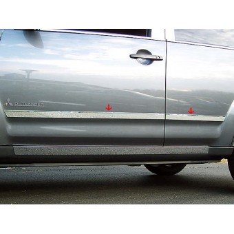 Хромированные накладки на двери Mitsubishi Outlander из 4 частей, полир. нерж. сталь