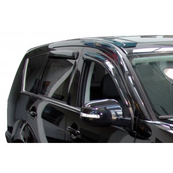 Дефлекторы боковых окон AVS для Mitsubishi Outlander (The Original, 4 части темно-дымчатые , ABS пластик) 2012-