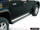 Пороги для Ford Ranger T6, модель  &quot;ANATOLIA&quot;, серебристые 2012-