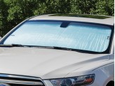 Солнцезащитный экран на лобовое стекло Chevrolet Tahoe, цвет серебристый/черный