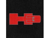 Текстильные коврики для Hummer H3 в салон "ULTIMAT" из 3 частей (логотип запрашивайте), изображение 3